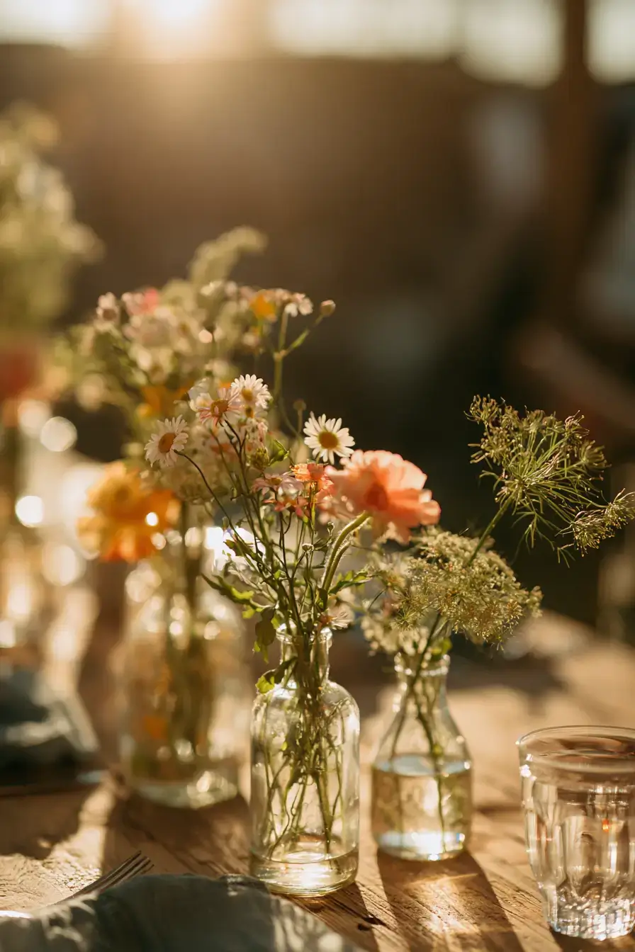 27 Bud Vase Wedding Centerpiece Ideas for a Romantic Reception