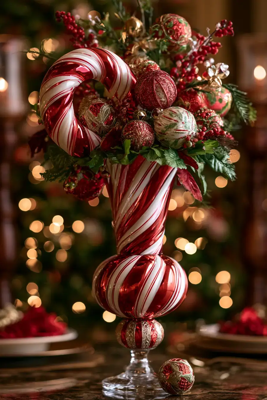 27 Candy Cane Centerpiece Ideas to Make Your Holiday Table Shine