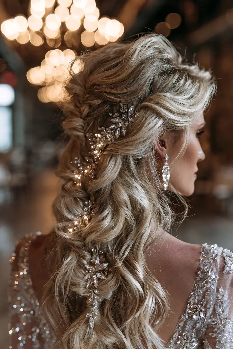 27 Romantic Waterfall Braid Wedding Hairstyles for Every Hair Length