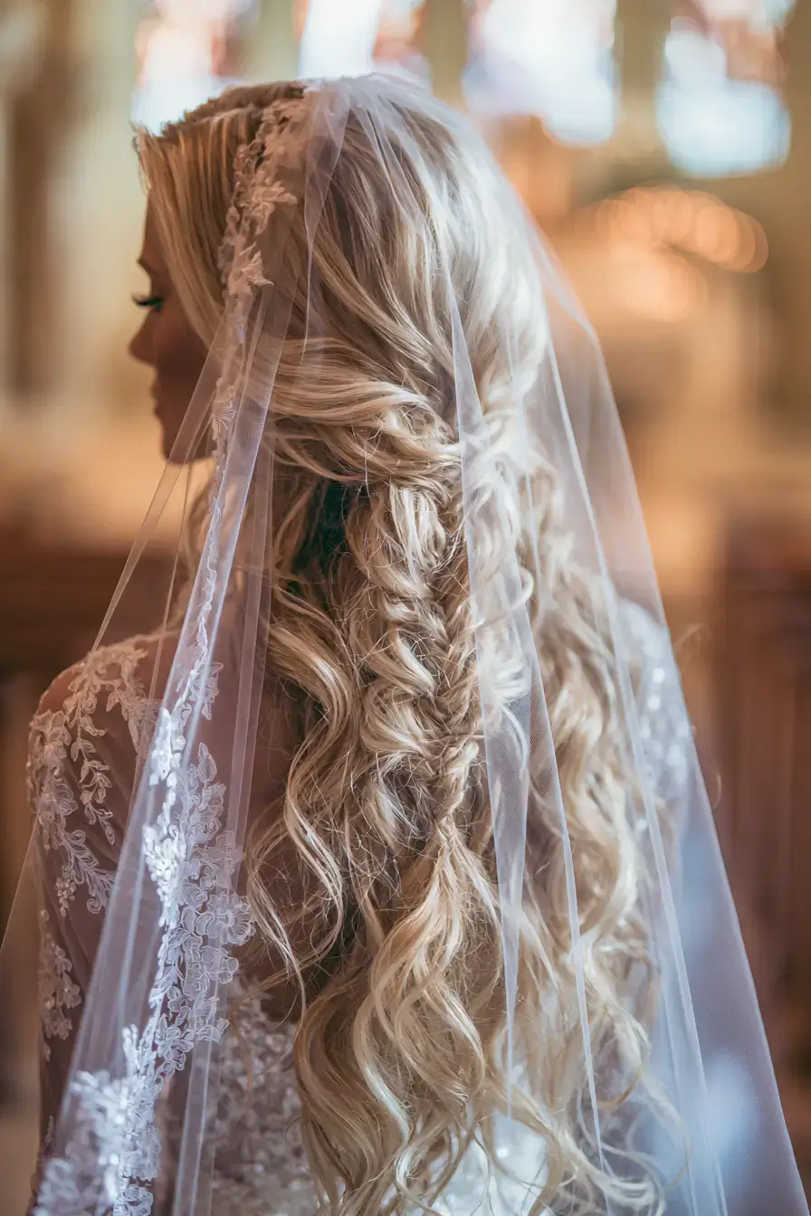 27 Romantic Waterfall Braid Wedding Hairstyles for Every Hair Length