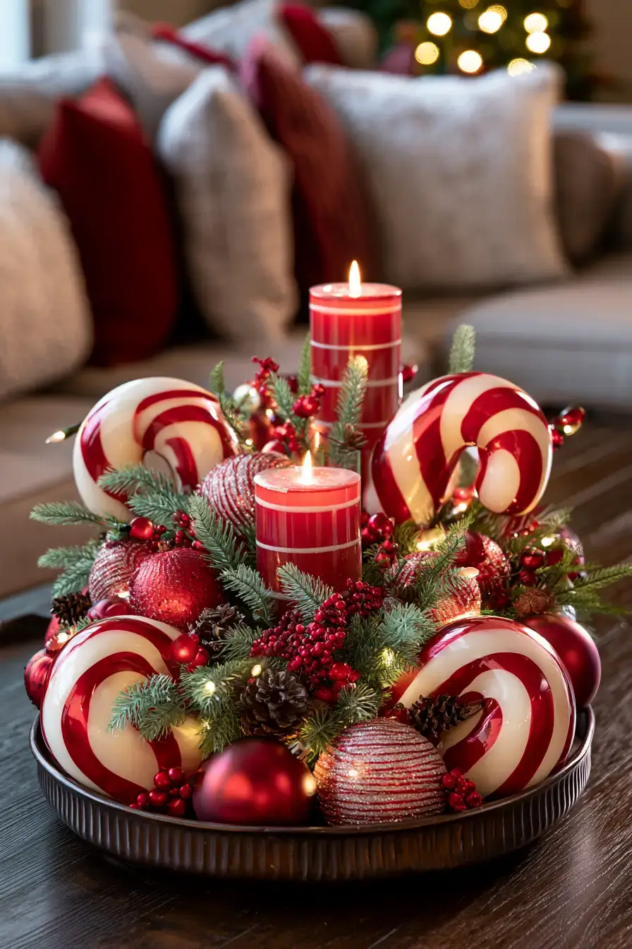 27 Candy Cane Centerpiece Ideas to Make Your Holiday Table Shine