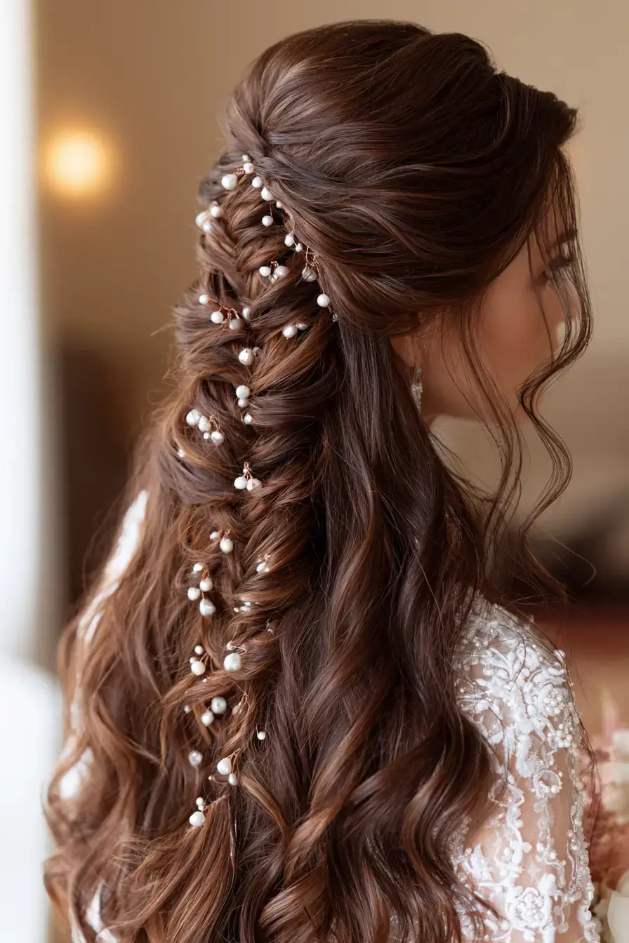 27 Romantic Waterfall Braid Wedding Hairstyles for Every Hair Length