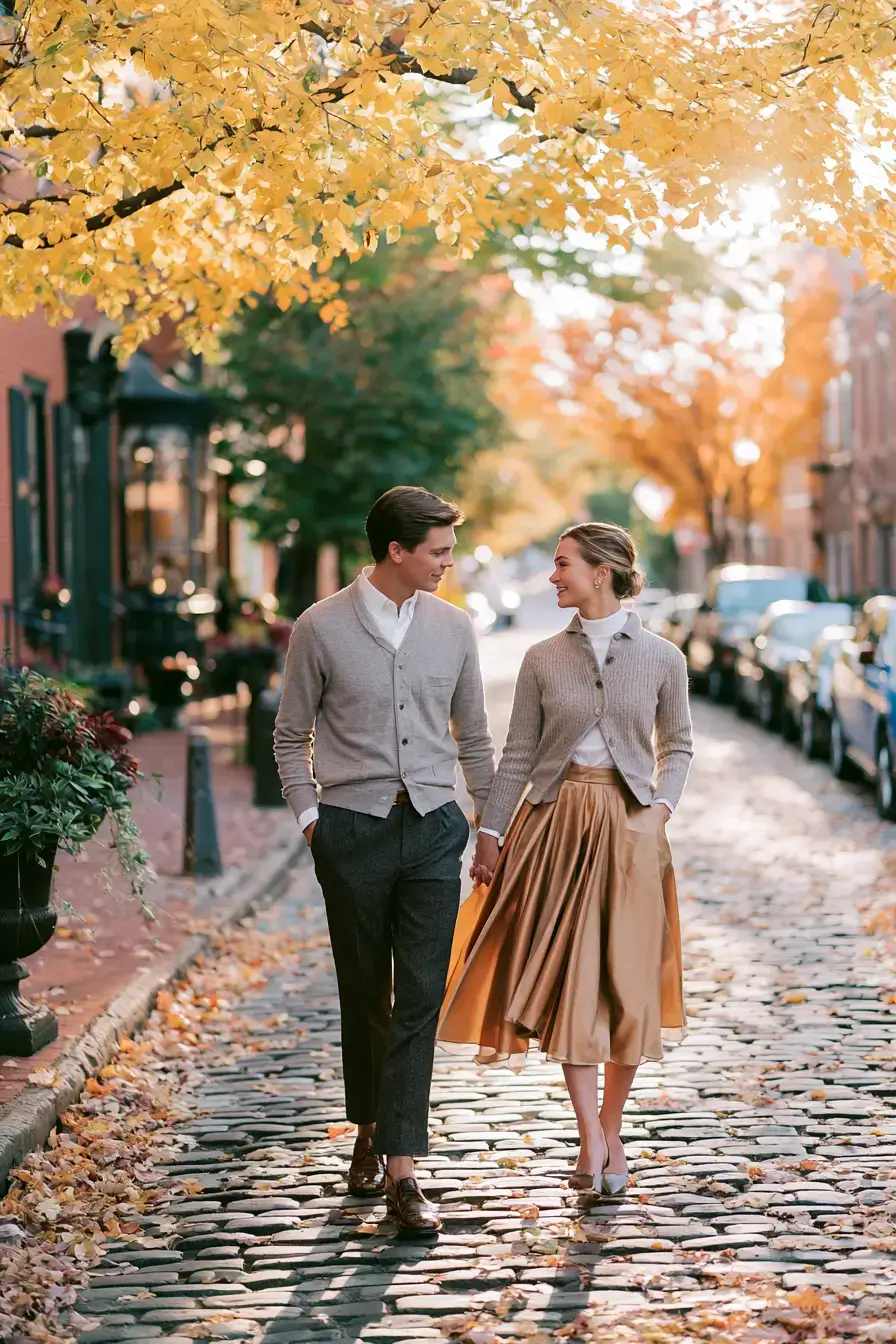 27 Fall Engagement Outfits That Feel Cozy and Romantic