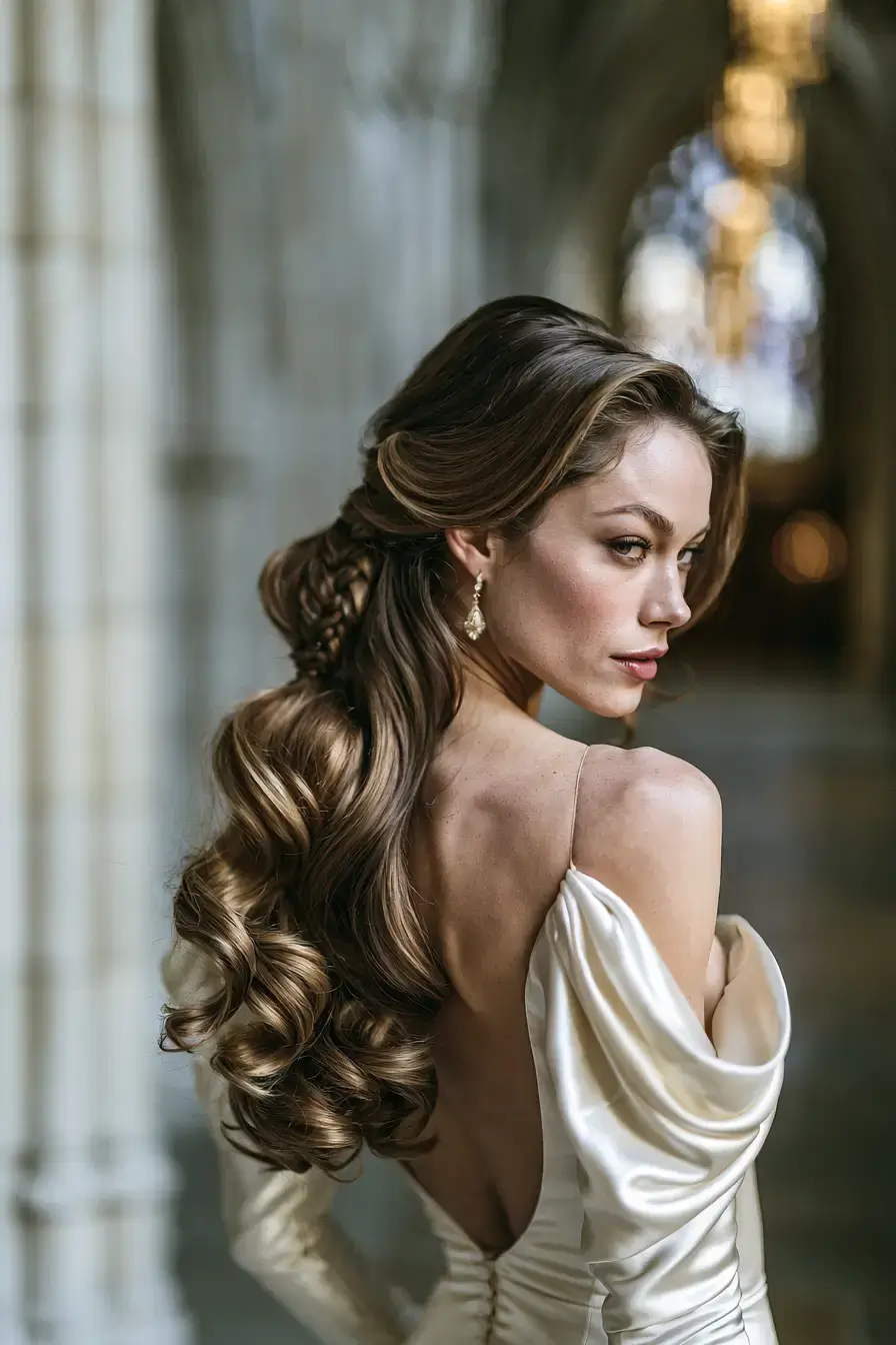 27 Romantic Waterfall Braid Wedding Hairstyles for Every Hair Length