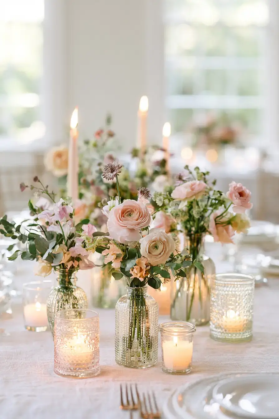 27 Bud Vase Wedding Centerpiece Ideas for a Romantic Reception