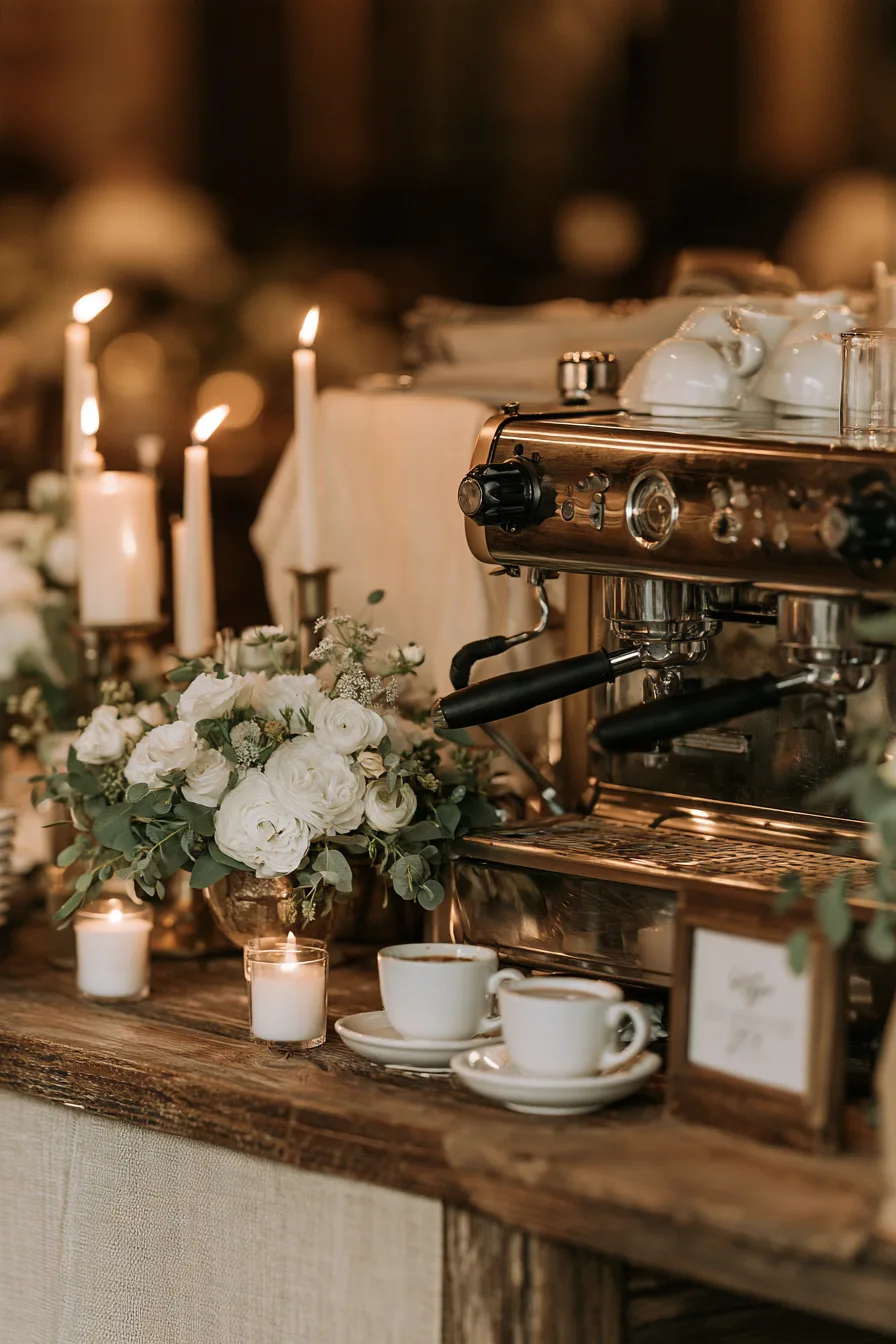 27 Cozy Wedding Coffee Bar Ideas