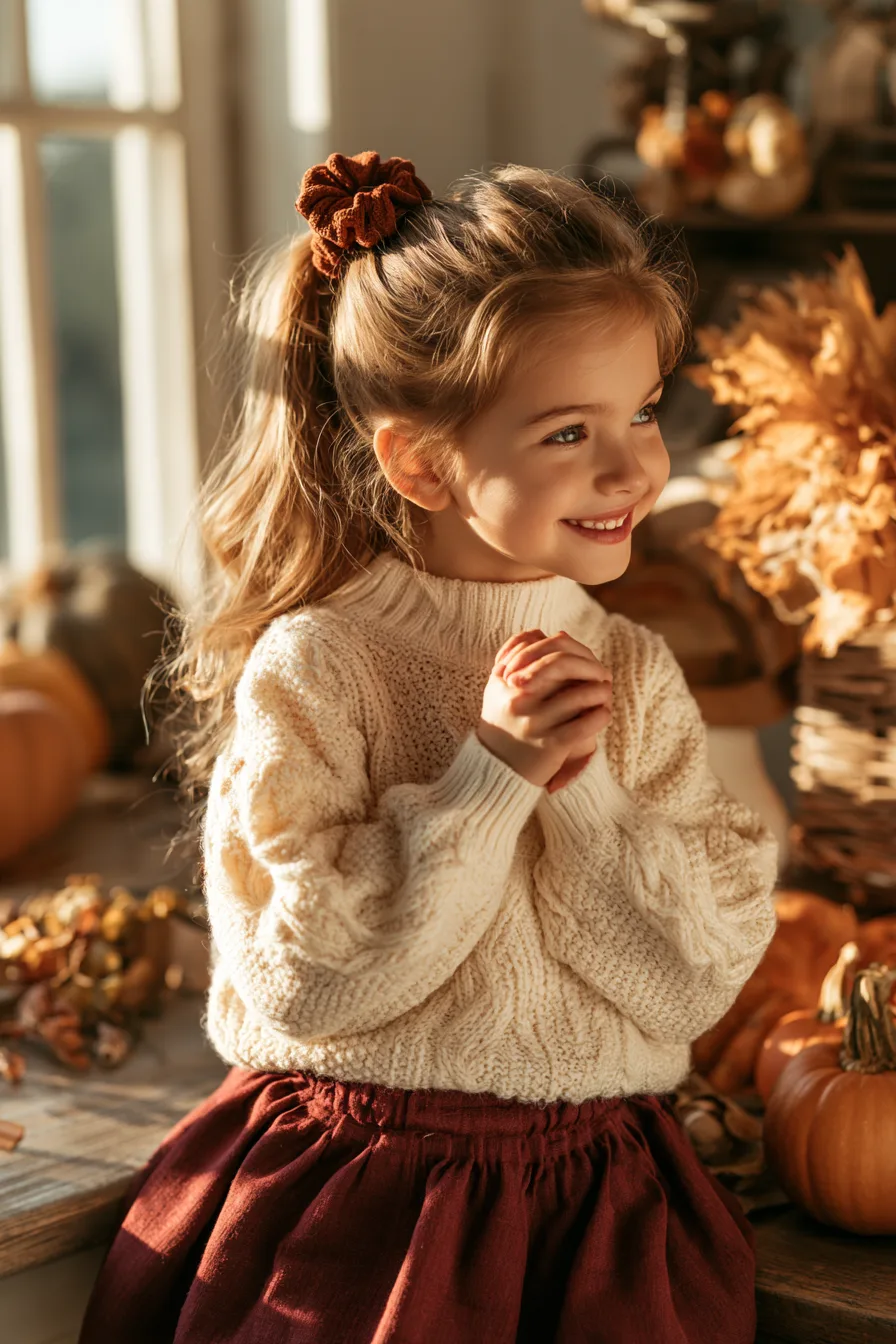 27 Pretty Thanksgiving Hairstyles for Kids