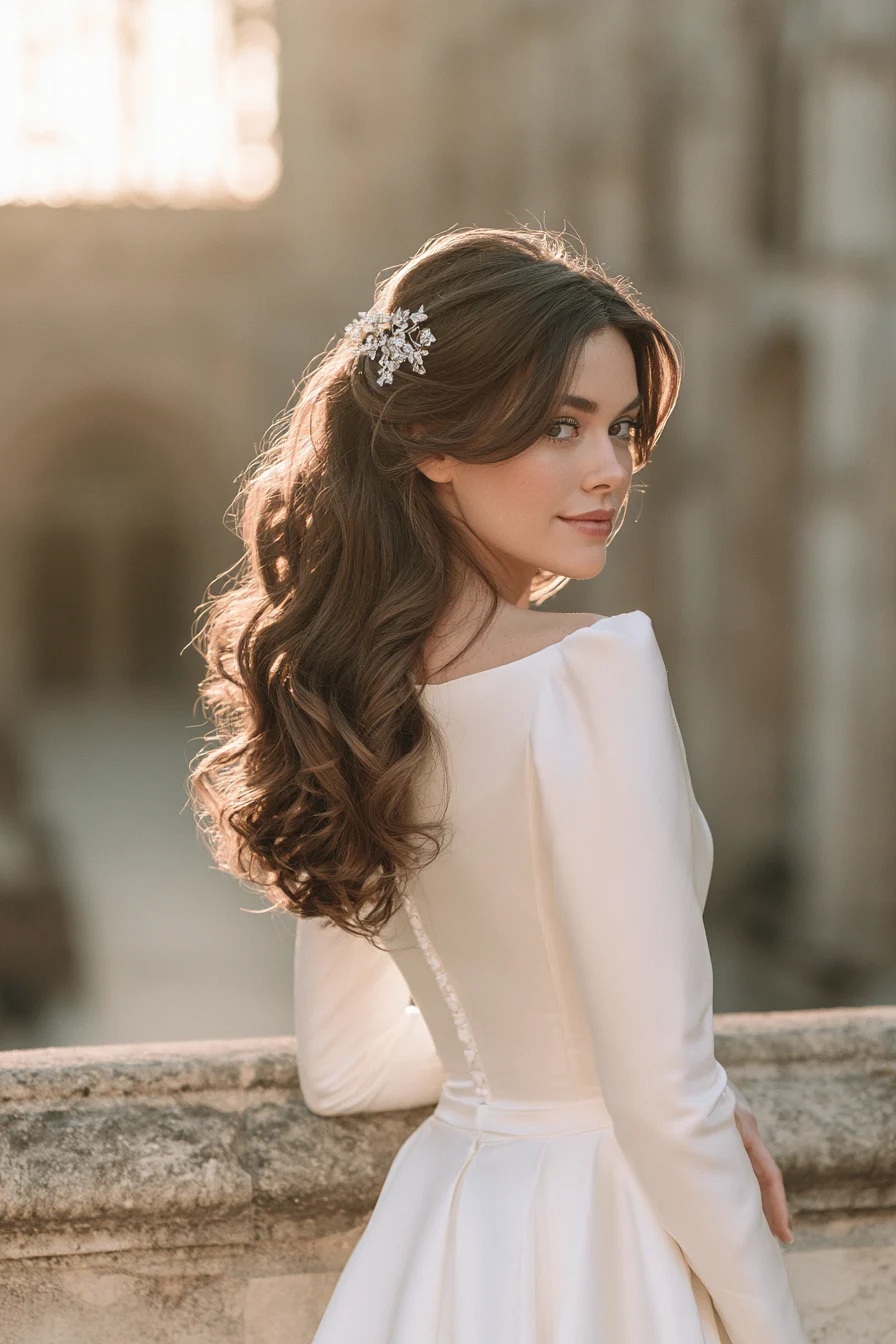 27 Dreamy Wedding Hairstyles Half Up Half Down
