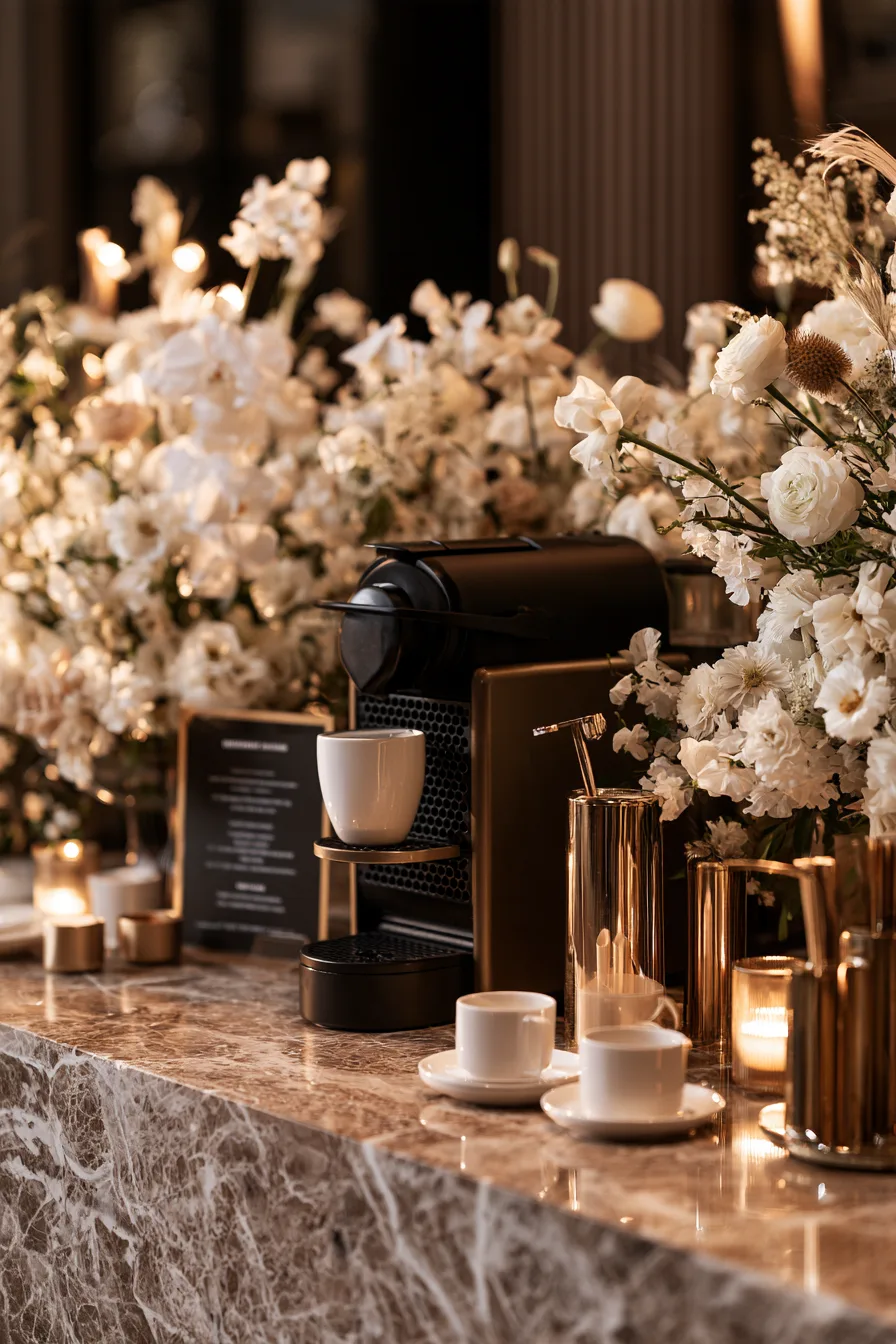 27 Cozy Wedding Coffee Bar Ideas