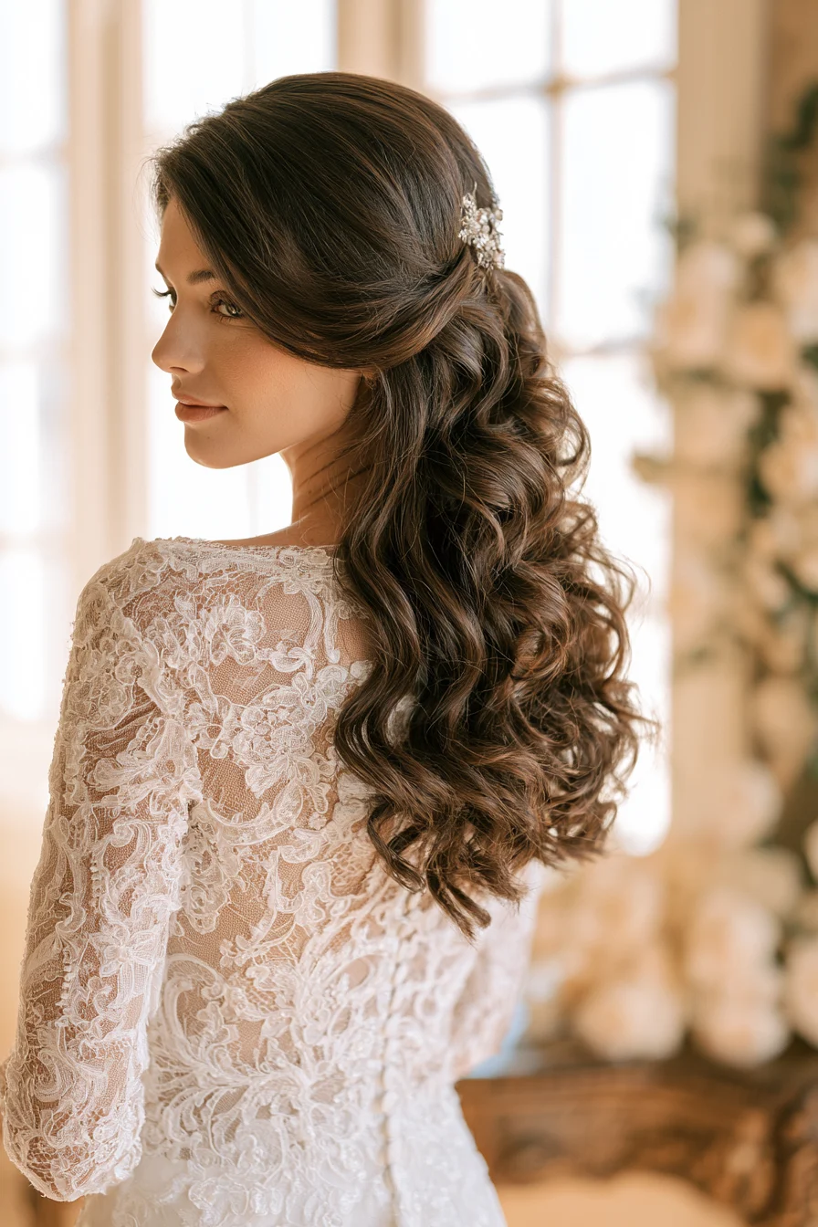 27 Dreamy Wedding Hairstyles Half Up Half Down