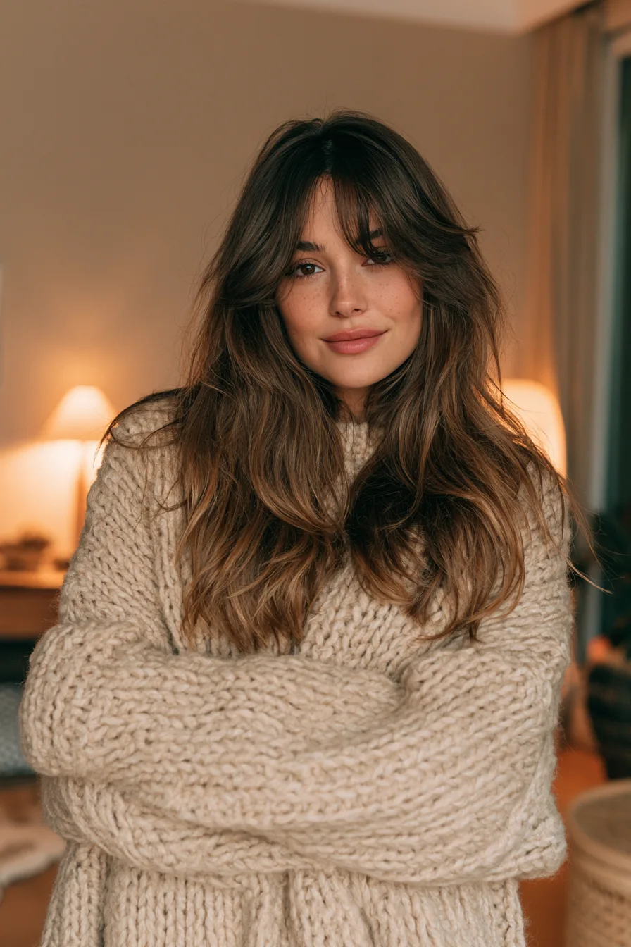 27 Stunning Curtain Bangs and Face-Framing Layered Hairstyles