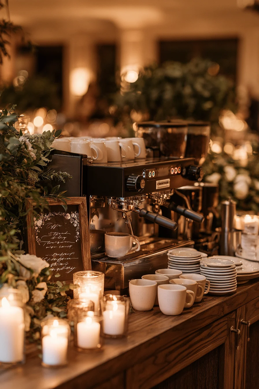 27 Cozy Wedding Coffee Bar Ideas