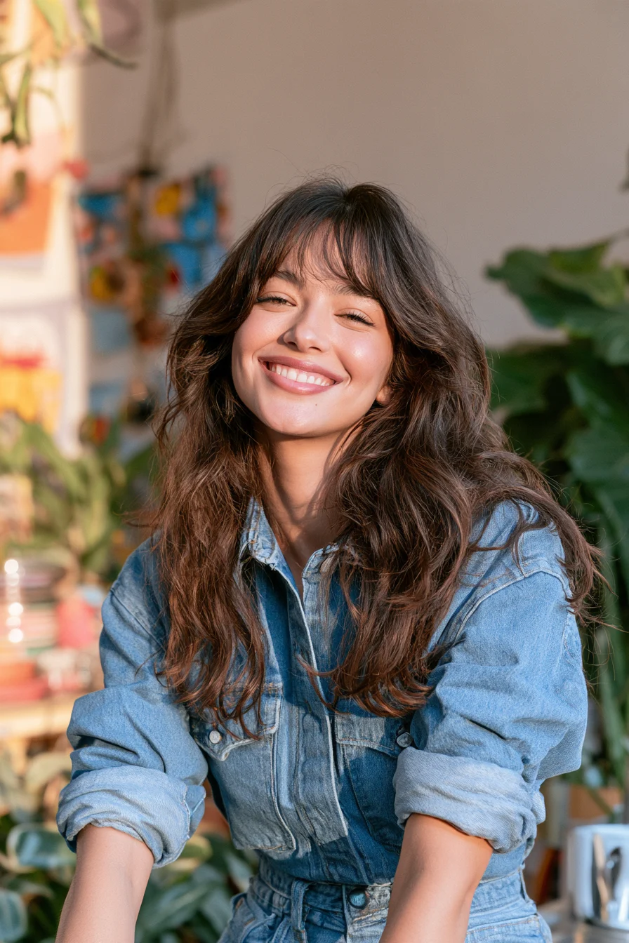27 Stunning Curtain Bangs and Face-Framing Layered Hairstyles