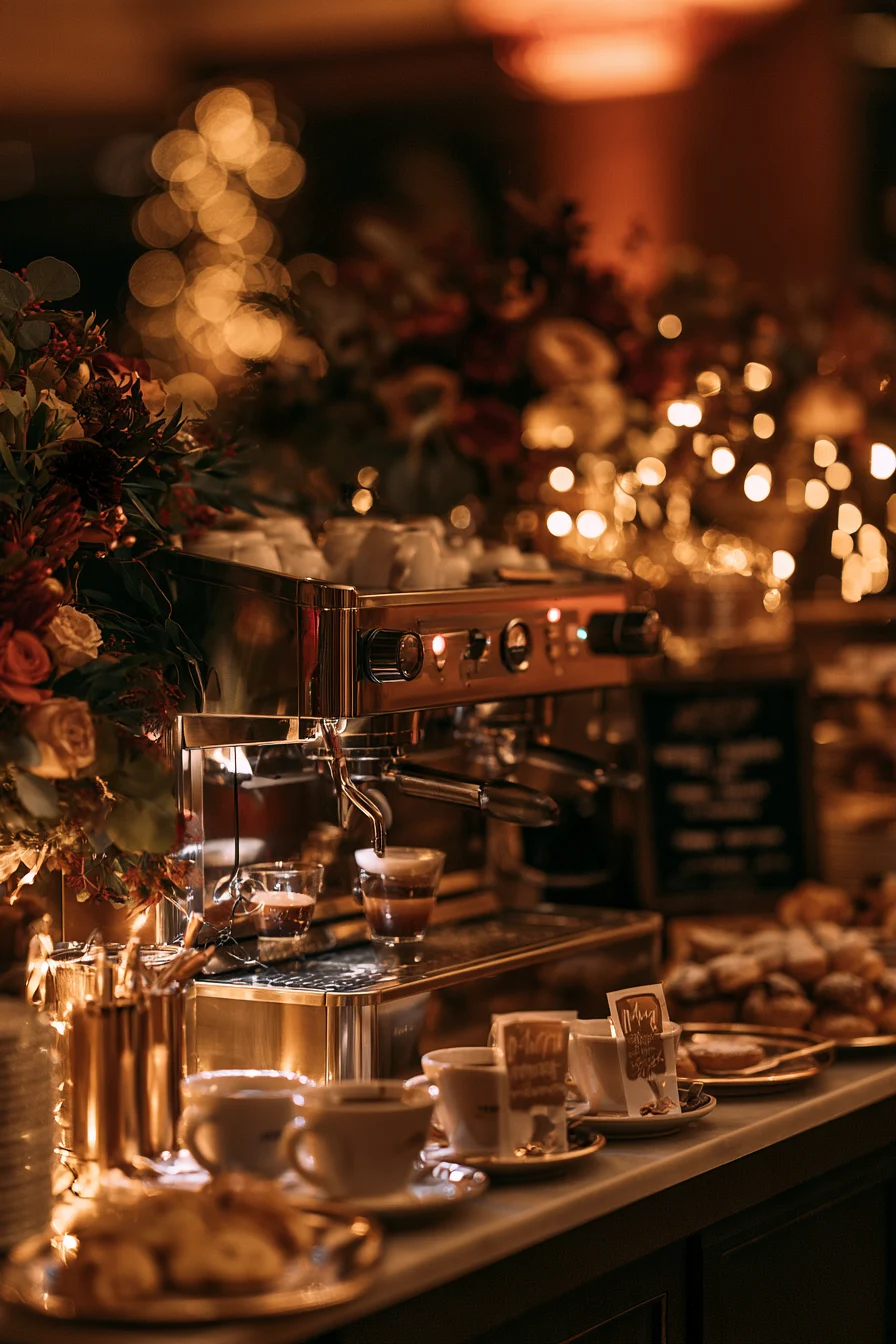 27 Cozy Wedding Coffee Bar Ideas