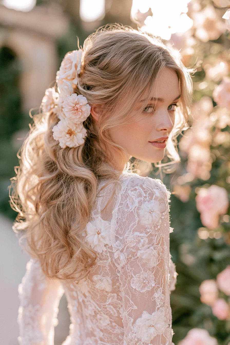 27 Dreamy Wedding Hairstyles Half Up Half Down