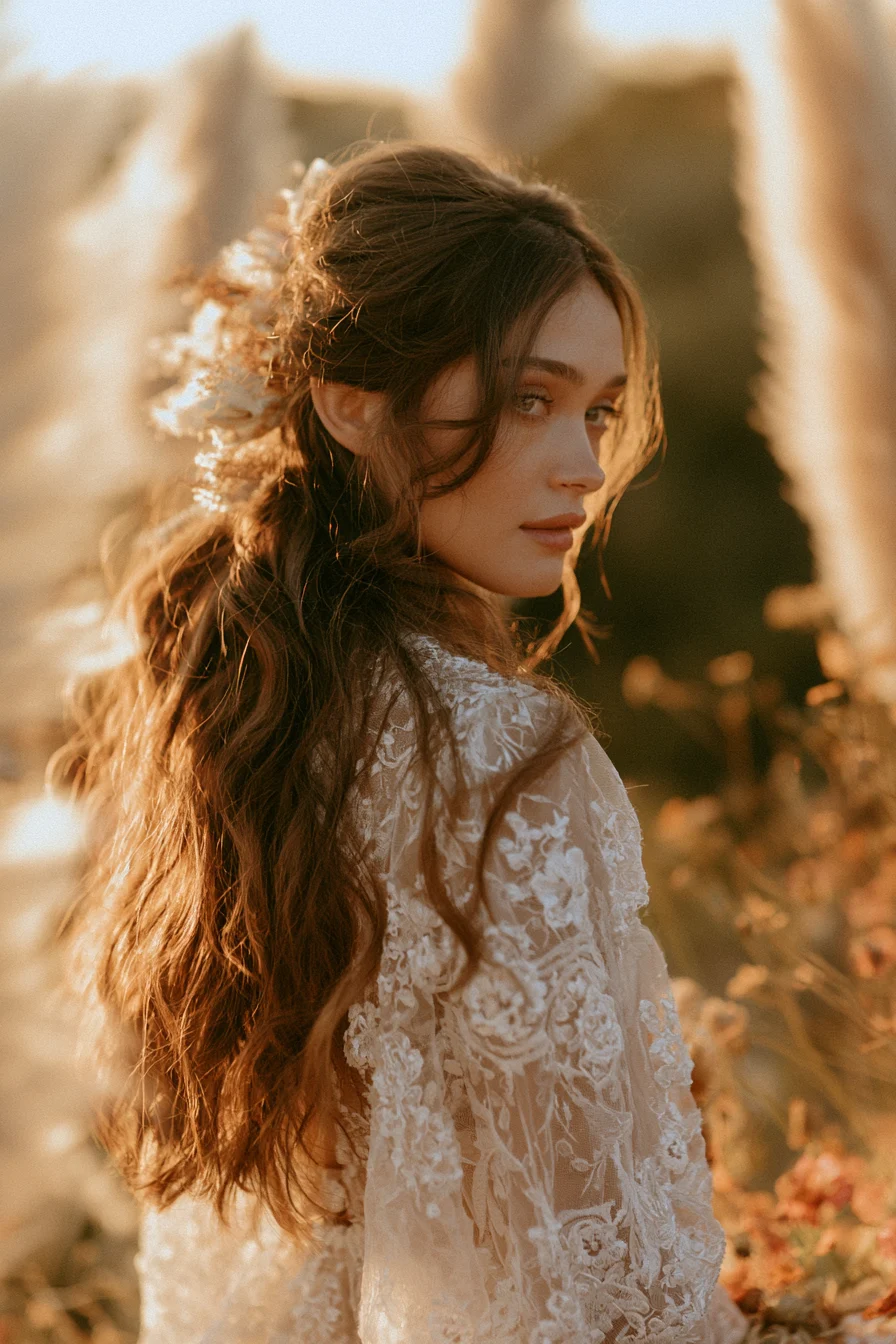 27 Dreamy Wedding Hairstyles Half Up Half Down