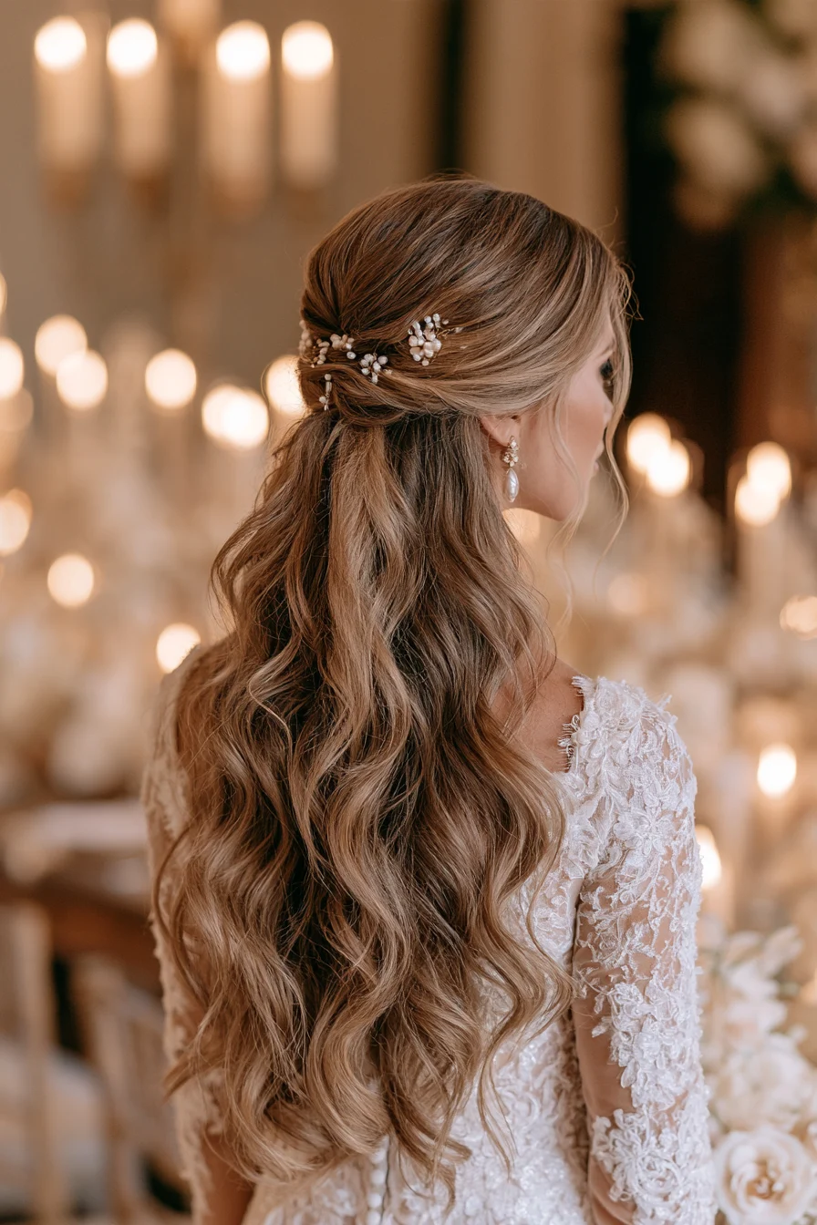 27 Stunning Bridal Hair Half Up Ideas for a Beautiful Wedding Look