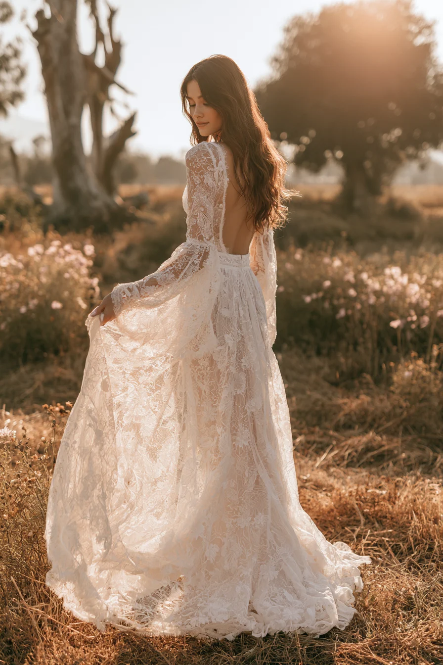 27 Stunning Open Back Wedding Dress Ideas for a Romantic Bridal Look