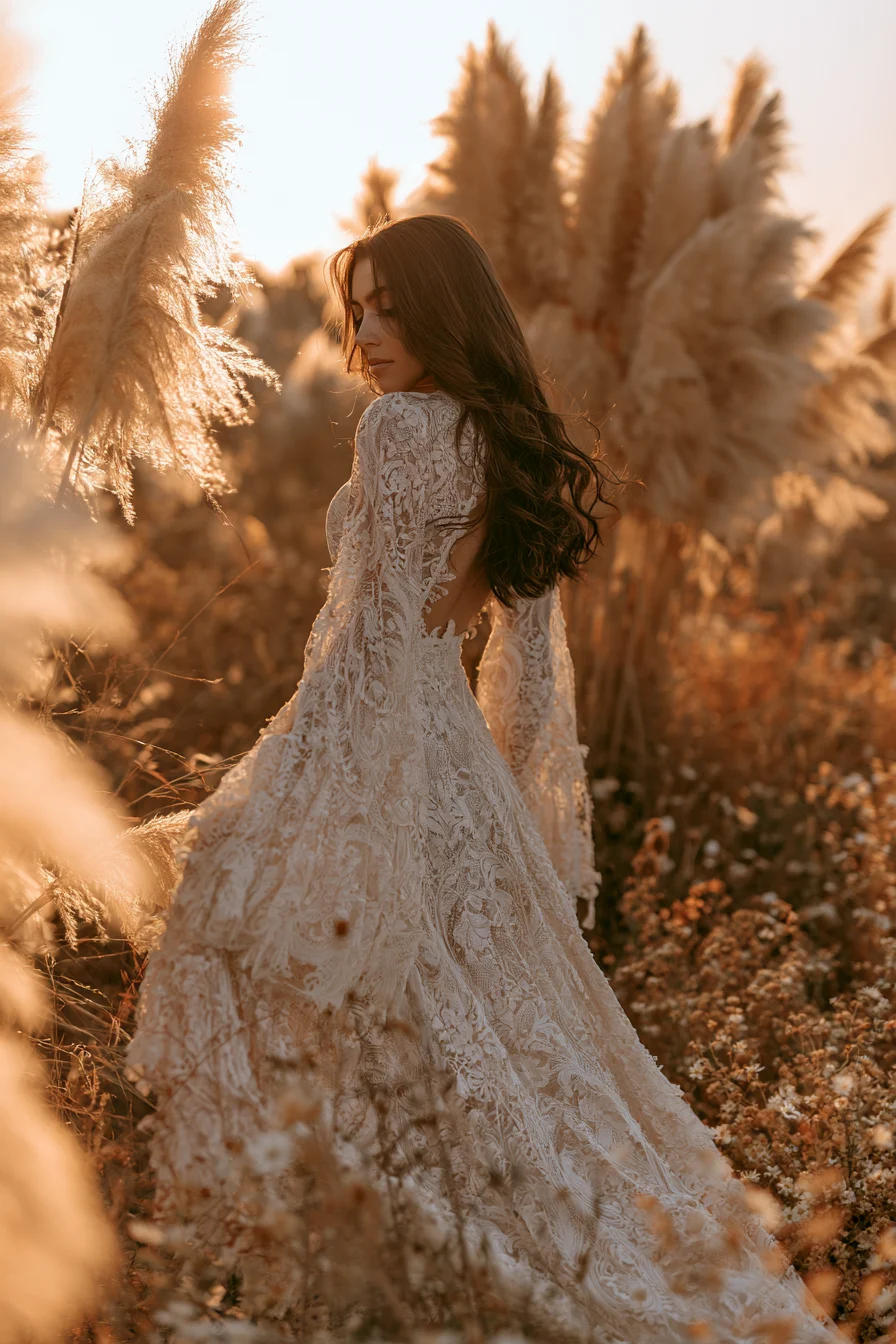 27 Stunning Open Back Wedding Dress Ideas for a Romantic Bridal Look