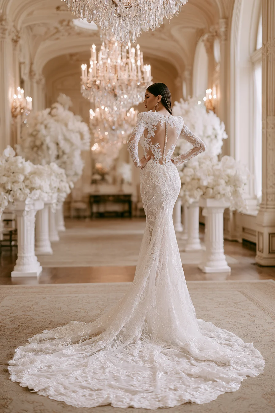 27 Stunning Open Back Wedding Dress Ideas for a Romantic Bridal Look