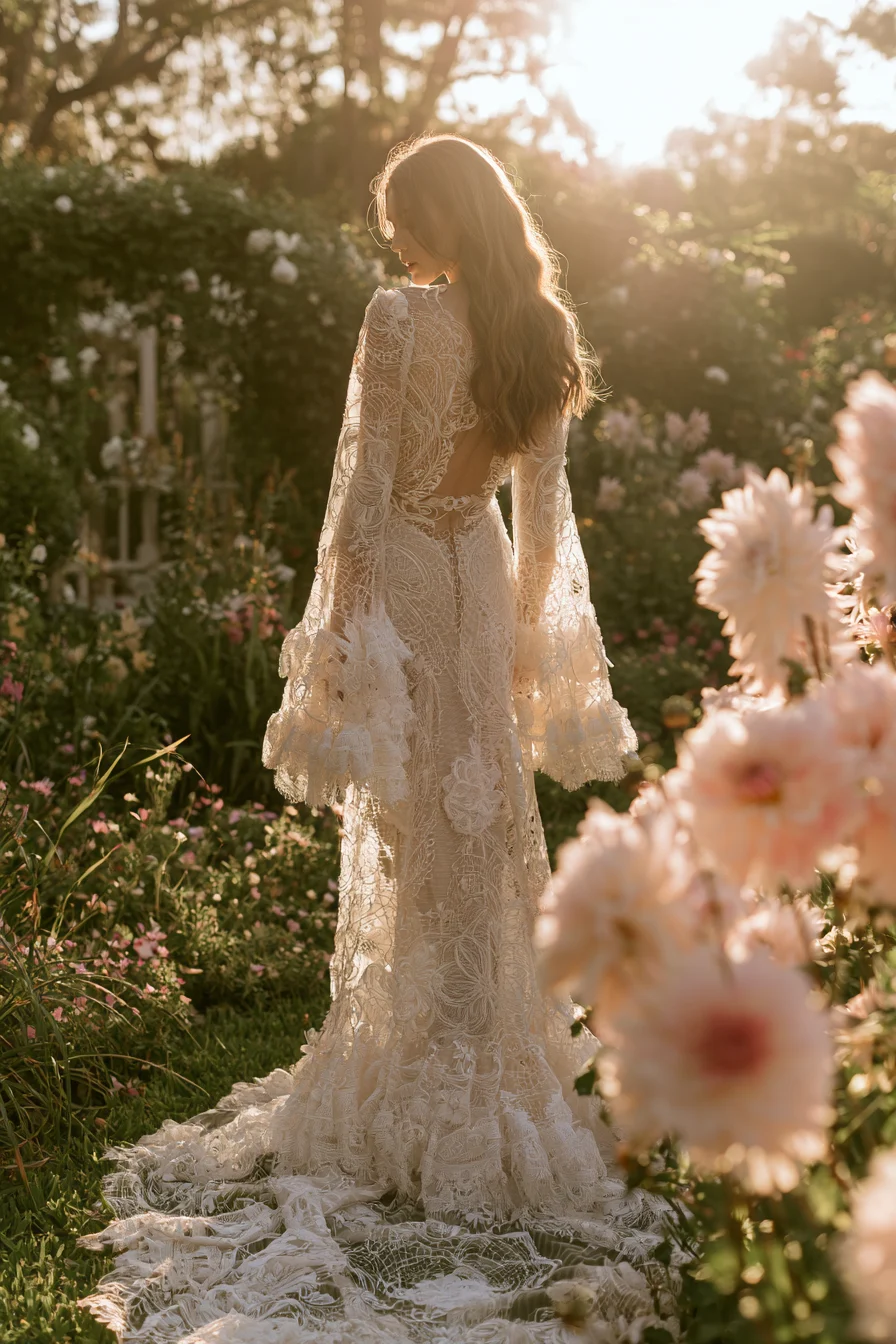 27 Stunning Open Back Wedding Dress Ideas for a Romantic Bridal Look