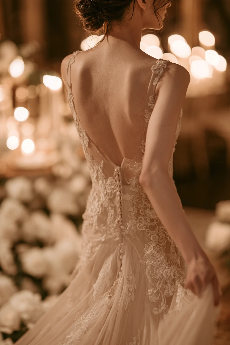 27 Stunning Open Back Wedding Dress Ideas for a Romantic Bridal Look