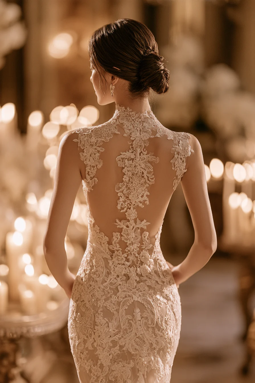 27 Stunning Open Back Wedding Dress Ideas for a Romantic Bridal Look