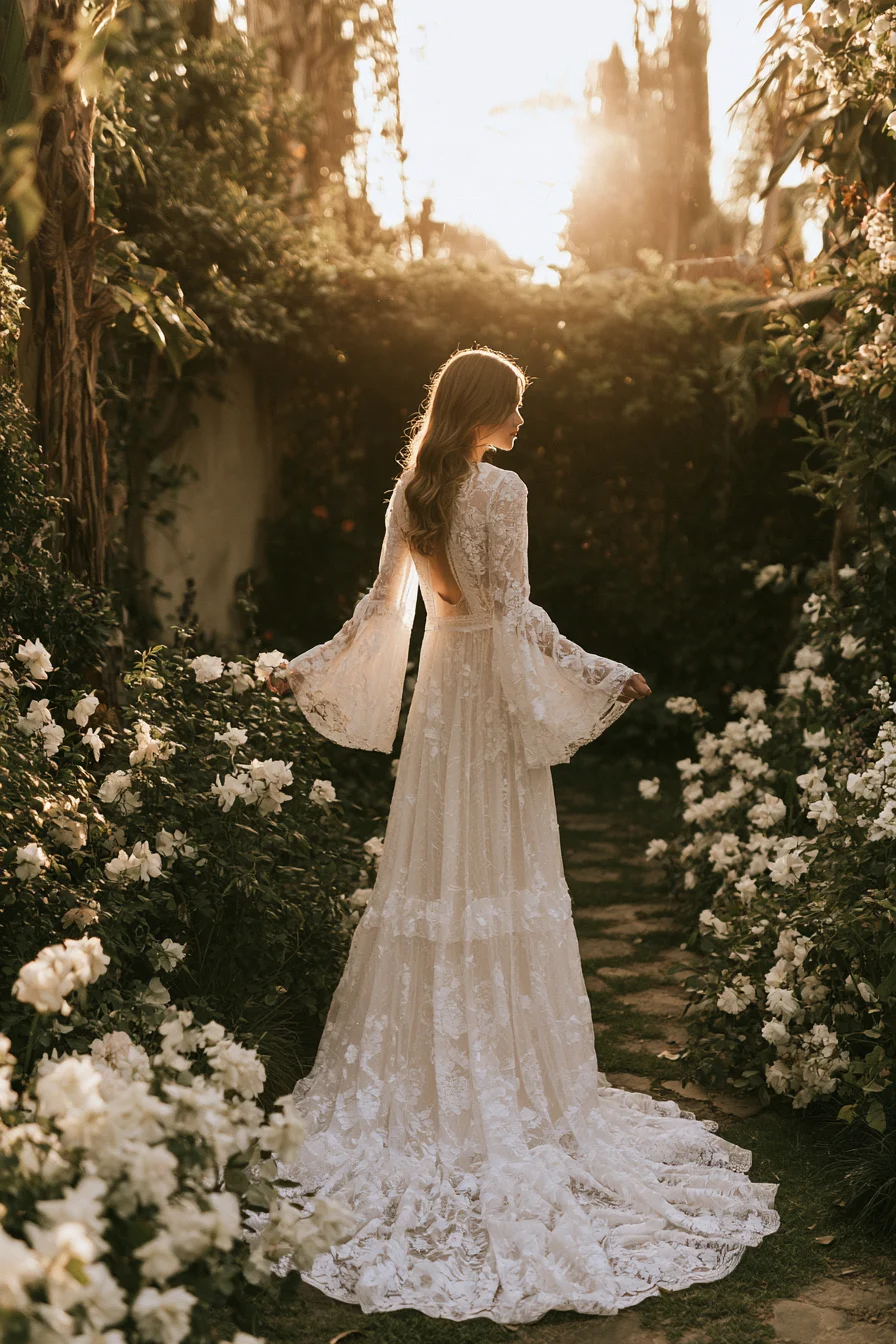 27 Stunning Open Back Wedding Dress Ideas for a Romantic Bridal Look