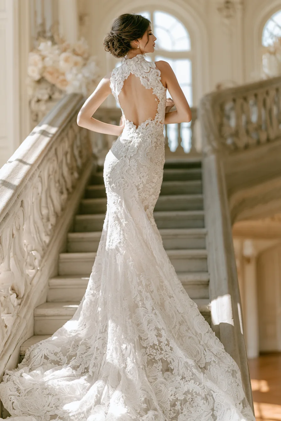 27 Stunning Open Back Wedding Dress Ideas for a Romantic Bridal Look