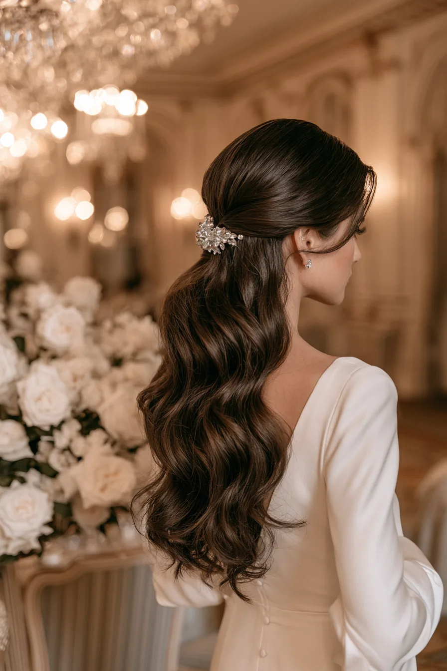 27 Stunning Bridal Hair Half Up Ideas for a Beautiful Wedding Look